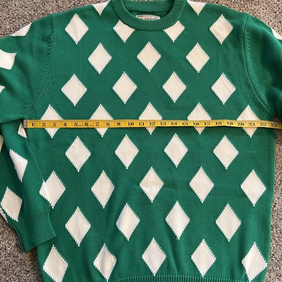 Bogey Boy Golf Sweater Men's L Rhombus Diamond Sweater Green NWT - Picture 4 of 6